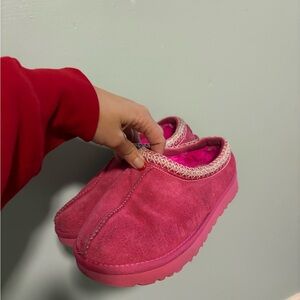 UGG Pink Suede Flats Tasman